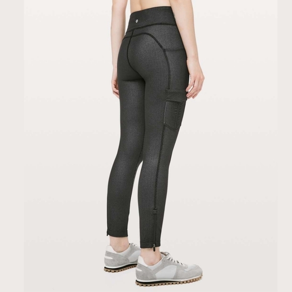 Lululemon Black Scenic Route High Rise Luon 25" Tight Leggings - Picture 2 of 13
